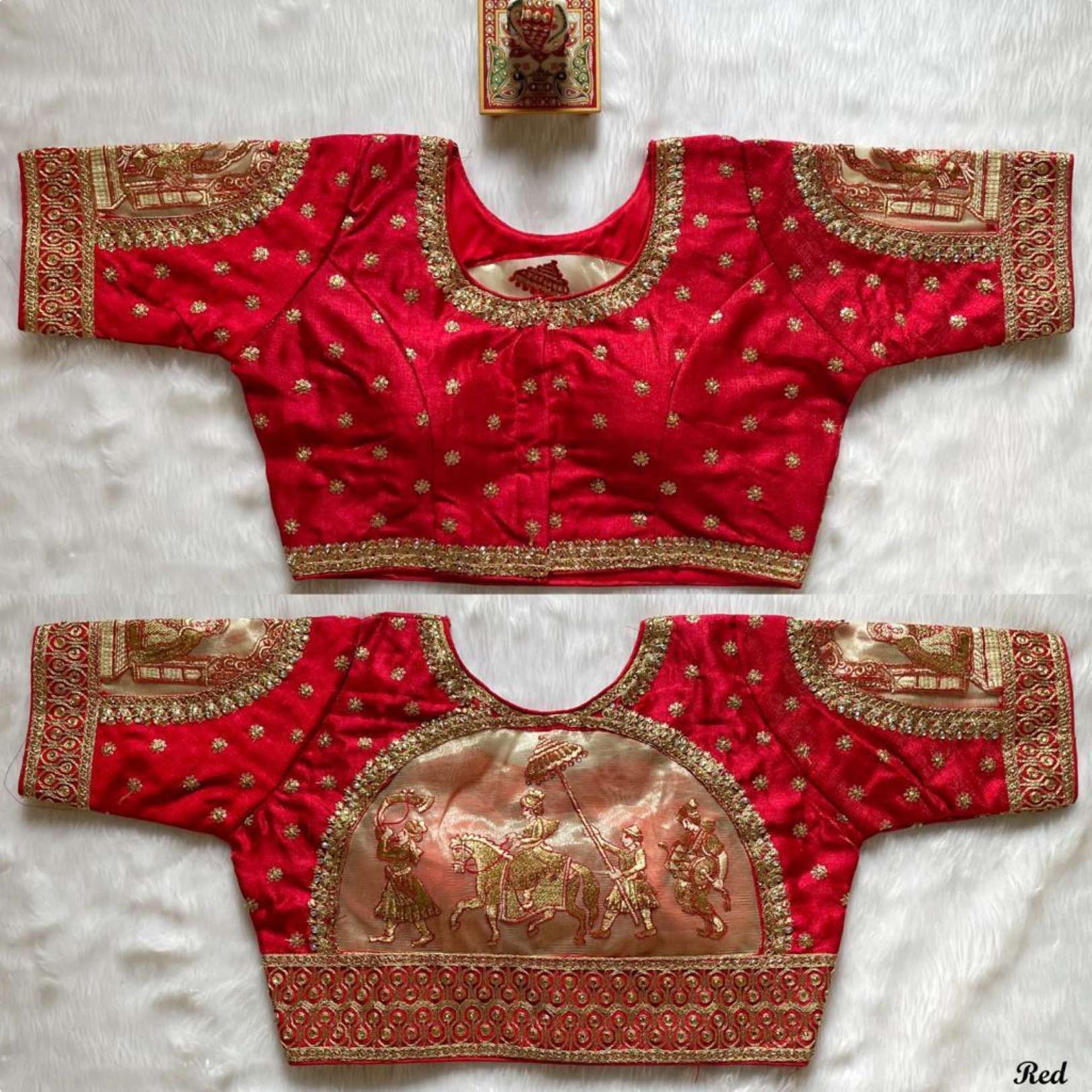 Sumshy Bridal Wear Sequence Milan Silk Readymade Blouse