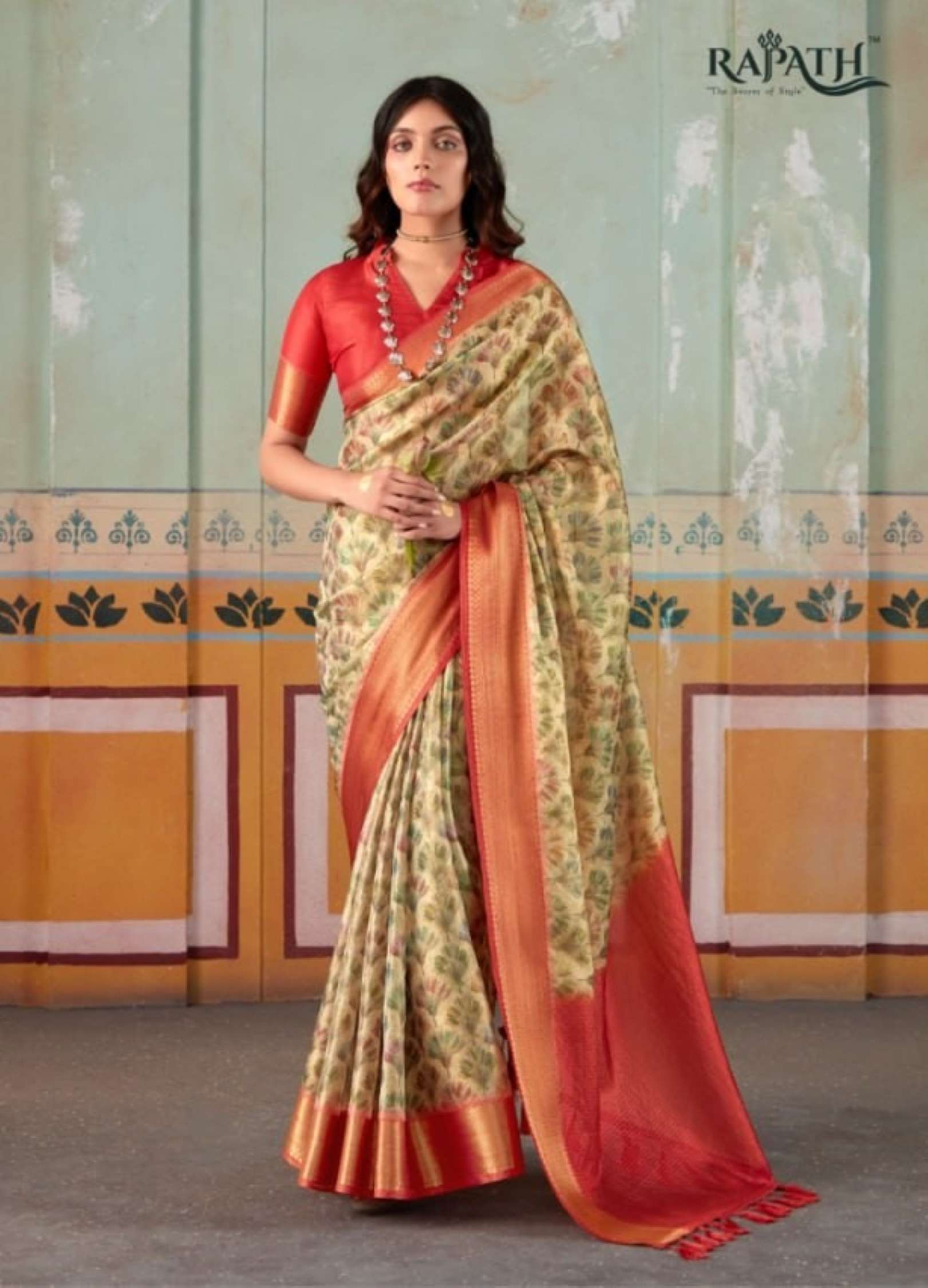 Rajpath Rubika Wedding Wear Tissue Kanchivaram Printed Saree