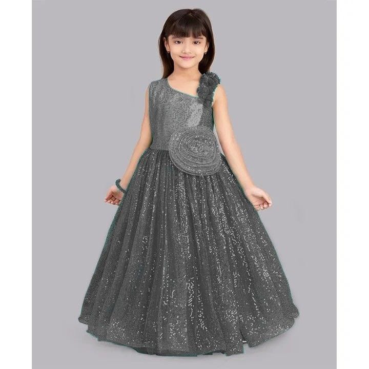 Sumshy Soft Net Designer Gown With Embroidery Work