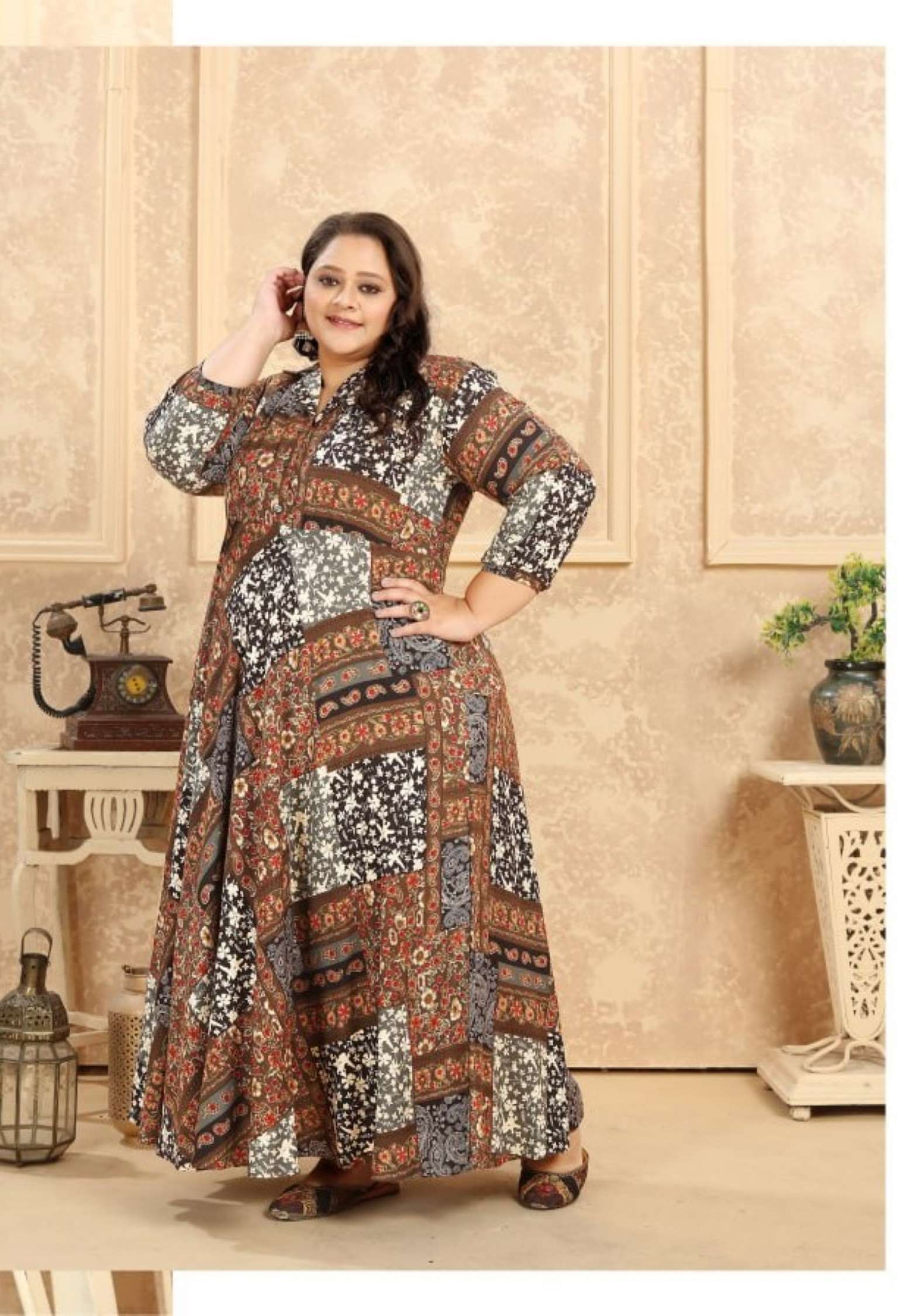 Moksh Plus Size Vol 2 Printed Premium Rayon Gown