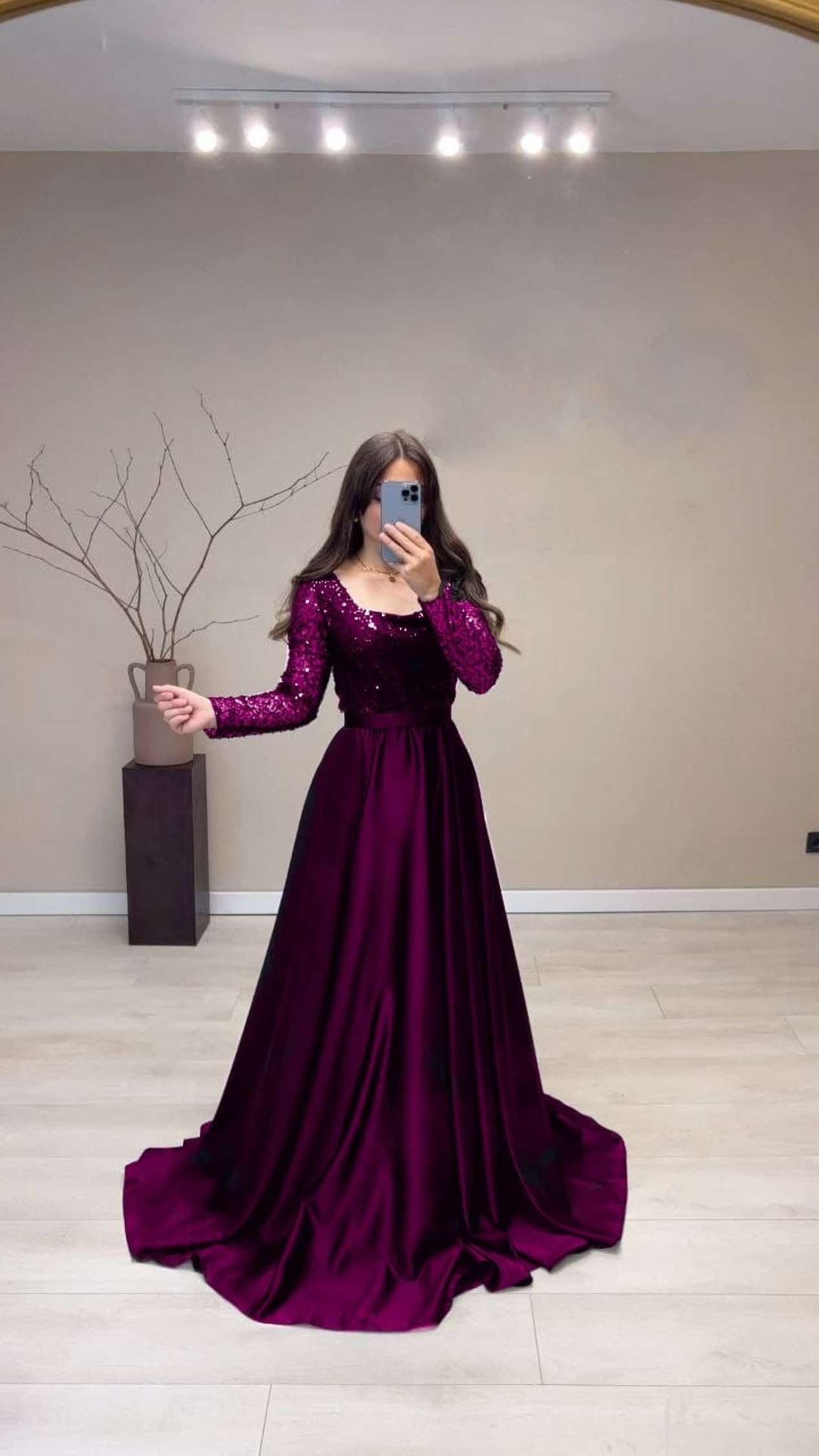 Sumshy Designer Sequence Heavy Silk Gown