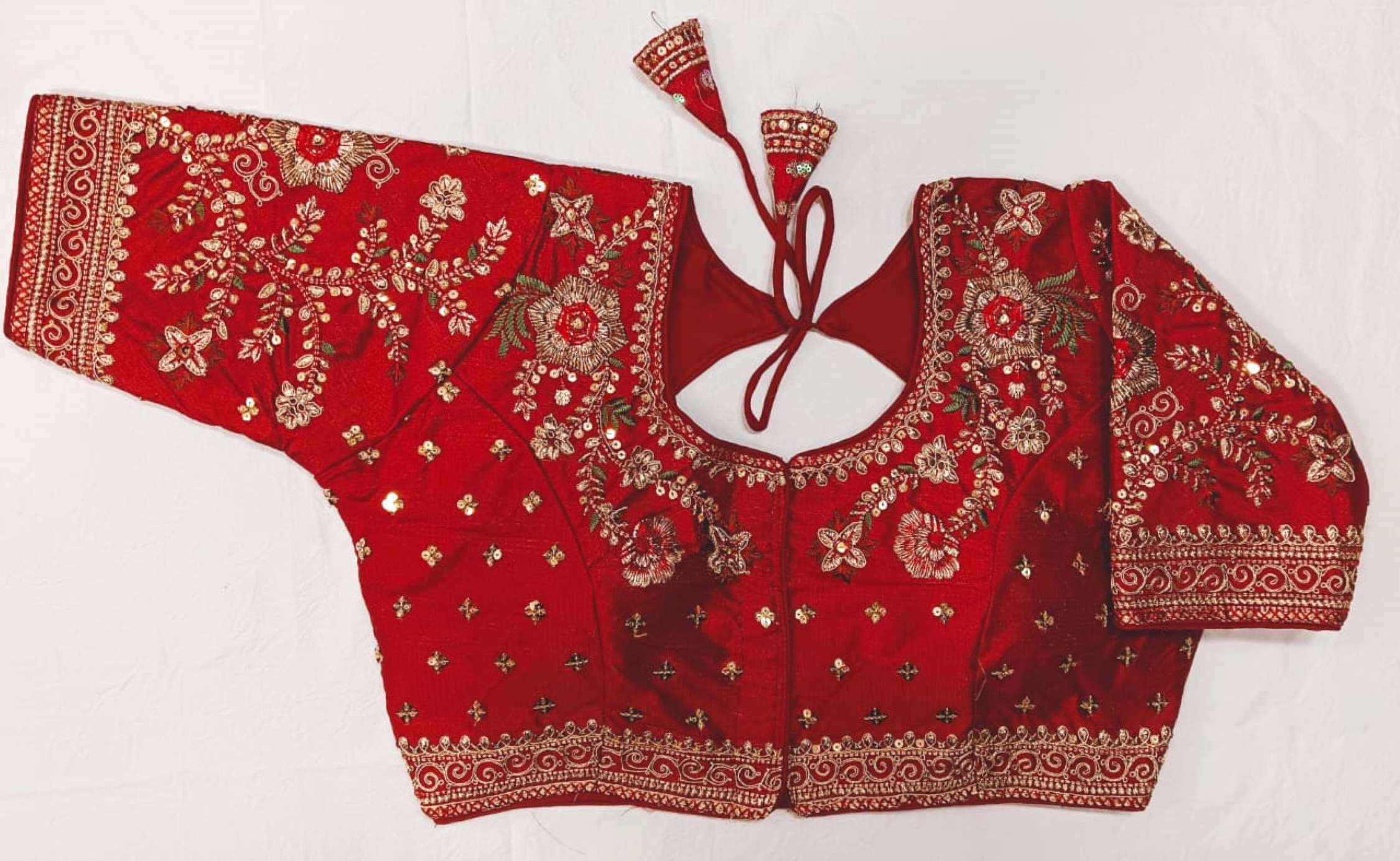 Sumshy Wedding Wear Embroidery Milan Silk Blouse