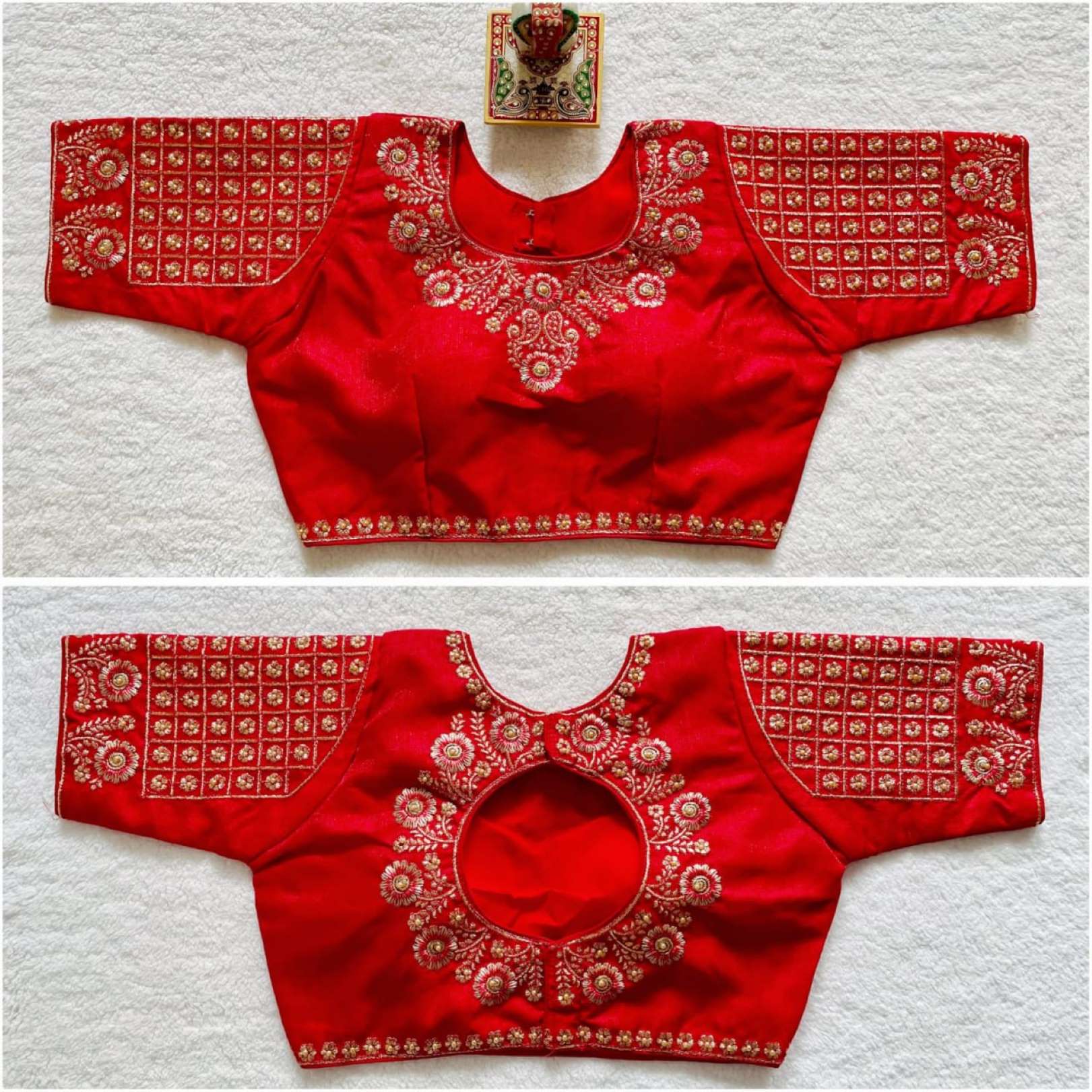 Sumshy Designer Embroidered Pure Cotton Readymade Blouse