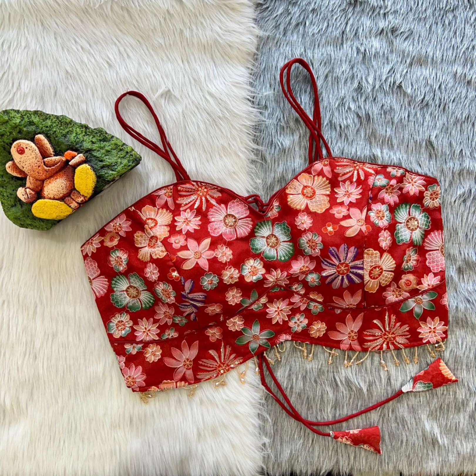 Sumshy Noodles Strips Heavy Chinon Silk Western Blouse