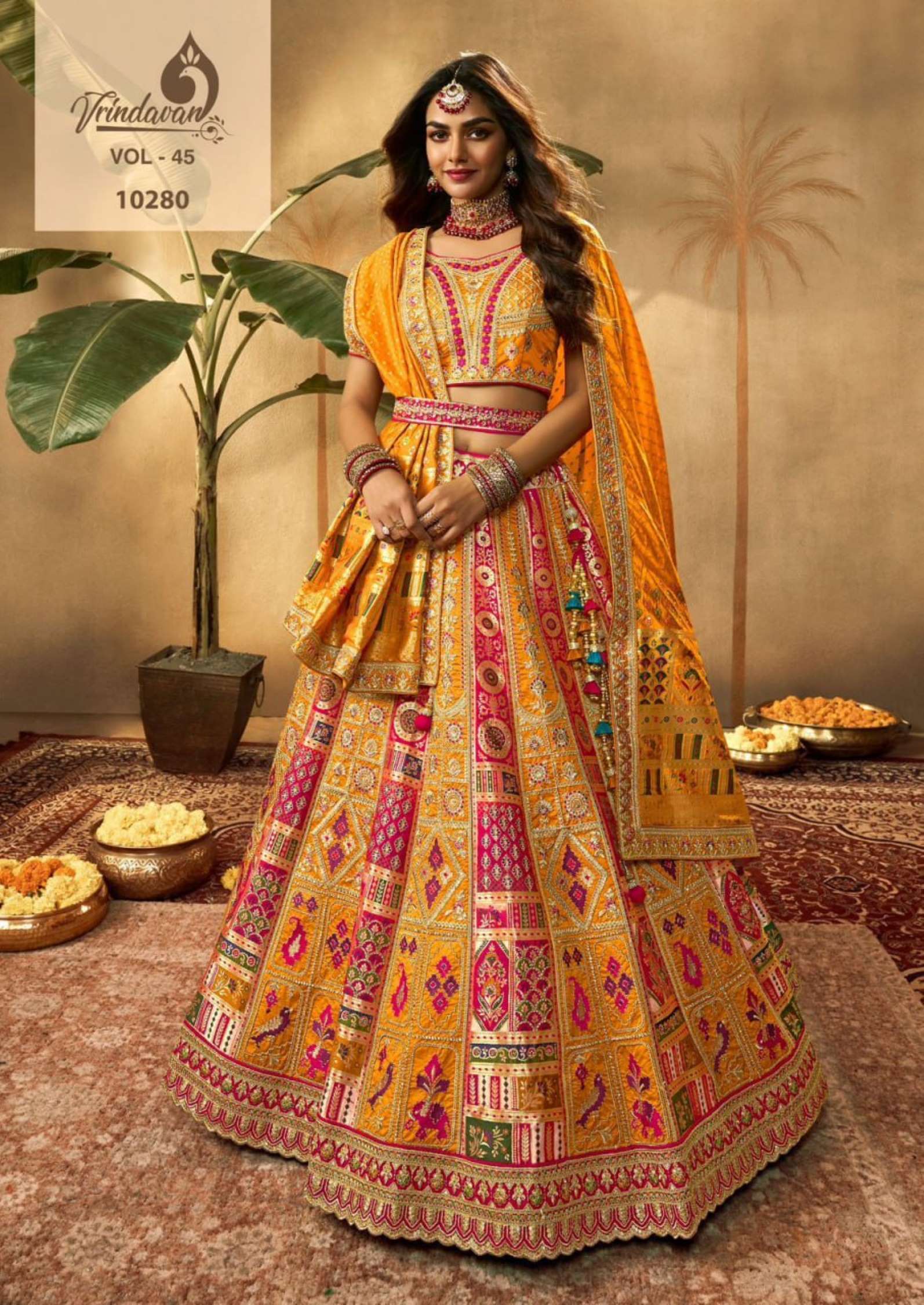 Royal Vrindavan Bridal Wear Banarasi Silk Lehenga Choli