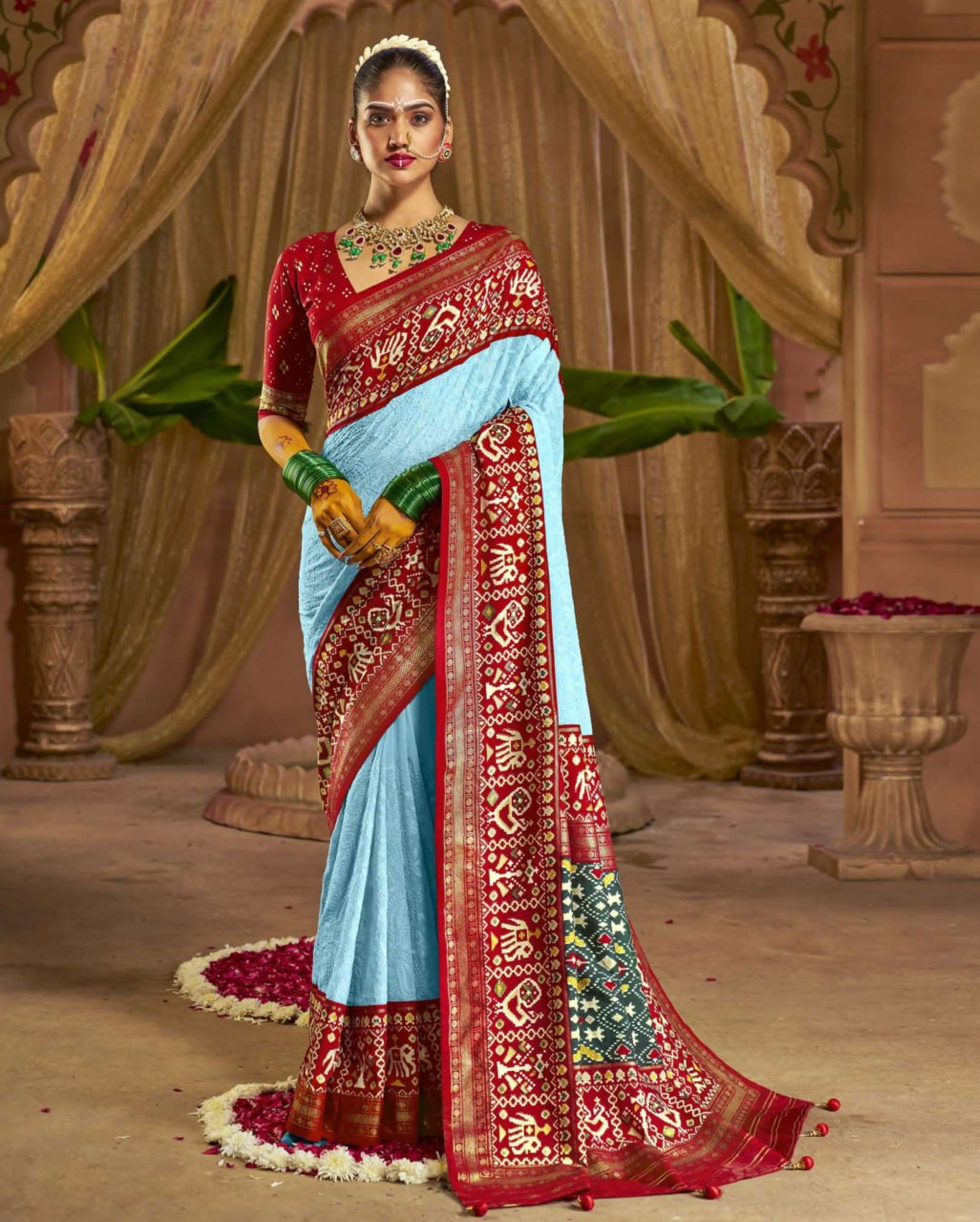 Sumshy Wedding Wear Premium Georgette Sarees