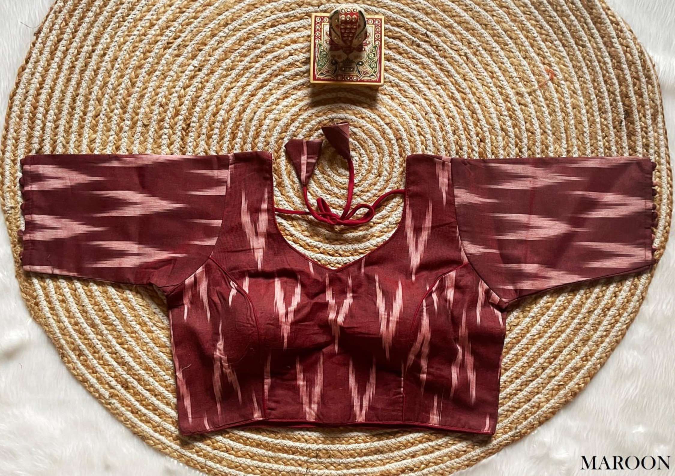 Sumshy Ladies Wear Zig Zag Print Milan Silk Readymade Blouse