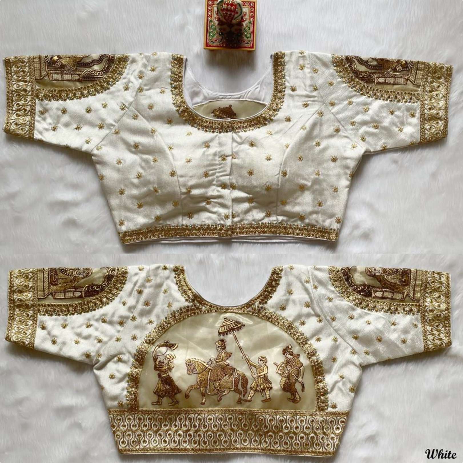 Sumshy Bridal Wear Sequence Milan Silk Readymade Blouse