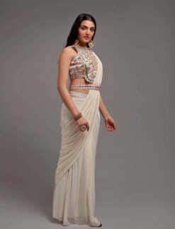 Sumshy 1136 Lycra Ready To Wear Saree Collection