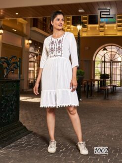 Blue Hills Ellie Rayon Embroidery Mirror Work Kurti