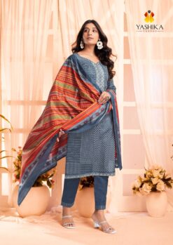 Yashika Erina Cotton Printed Dress Material Collection