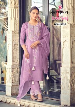 Rangoon Flower Vally Viscose Embroidred Kurti Bottom With Dupatta