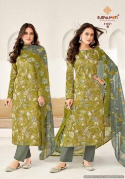 Suryajyoti Naishaa Vol 41 Jaam Satin Printed Dress Material