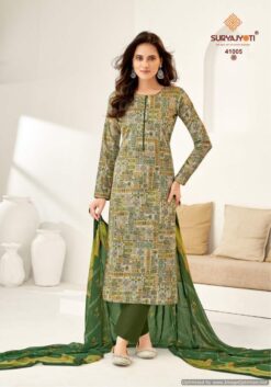 Suryajyoti Naishaa Vol 41 Jaam Satin Printed Dress Material