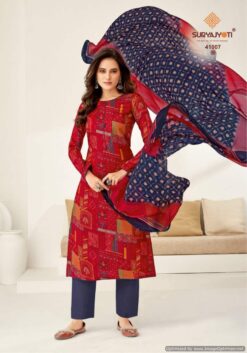 Suryajyoti Naishaa Vol 41 Jaam Satin Printed Dress Material