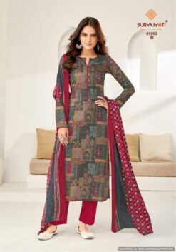 Suryajyoti Naishaa Vol 41 Jaam Satin Printed Dress Material
