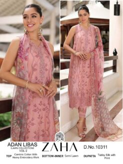 Zaha Adan Libas Vol 2 Cotton Embroidered Pakistani Salwar Kameez