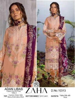 Zaha Adan Libas Vol 2 Cotton Embroidered Pakistani Salwar Kameez