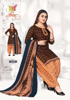 Snb Radhika Vol 3 Ready Made Soft Cootn Patiyala Suit