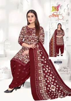 Snb Radhika Vol 3 Ready Made Soft Cootn Patiyala Suit