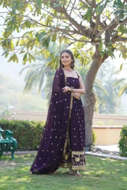 Sumshy 1092 Faux Blooming Gown with Dupatta