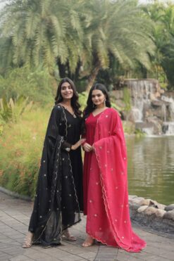 Sumshy 1062 Alia Cut Kurti Pant Dupatta Set Collection