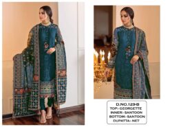 Sumshy KF129 Georgette Heavy Pakistani Dress Collection