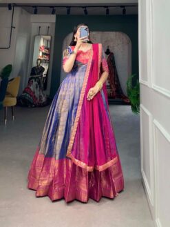 Sumshy 5307 Kanjivaram Gown with Dupatta Collection