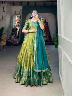 Sumshy 5307 Kanjivaram Gown with Dupatta Collection