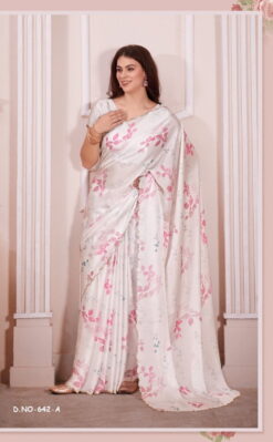 Mehak 642 Series Pure Satin Georgette Saree Collection
