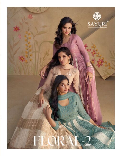 SAYURI DESIGNER FLORAL VOL-2 Gown with Dupatta