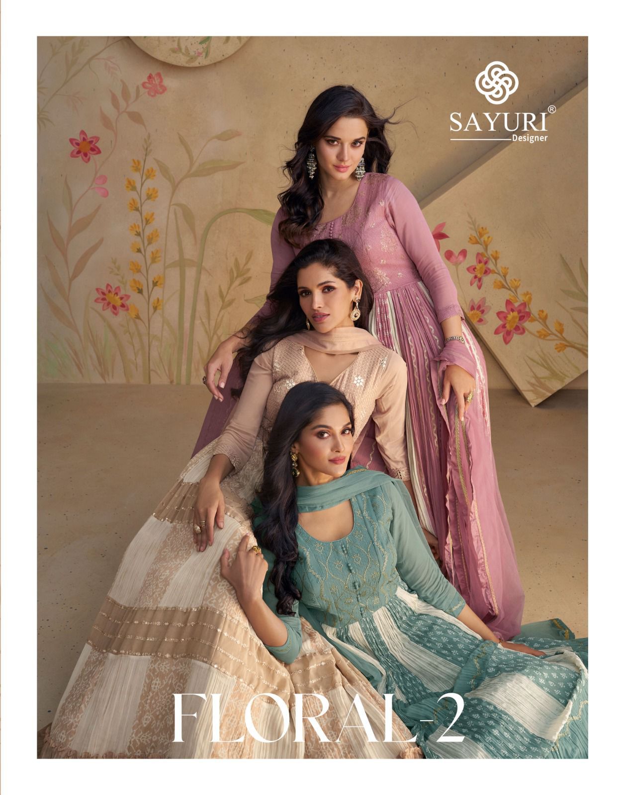SAYURI DESIGNER FLORAL VOL-2 Gown with Dupatta