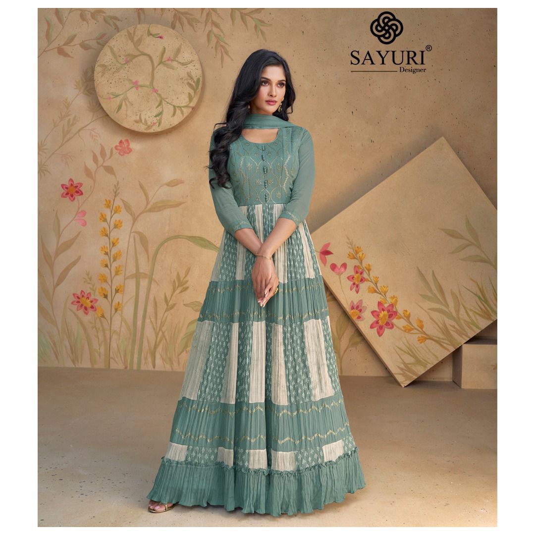 SAYURI DESIGNER FLORAL VOL-2 Gown with Dupatta