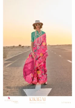 Rajtex Fabrics KIKIGAI Handwoven Tussar Silk Saree