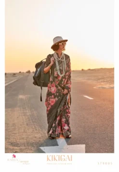 Rajtex Fabrics KIKIGAI Handwoven Tussar Silk Saree