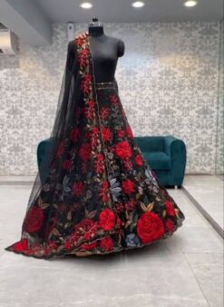 Sumshy SBD 1397 Red And Black Lehenga Choli