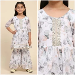 1017 Kid Wear Georgette Sharara Suit Latest Collection