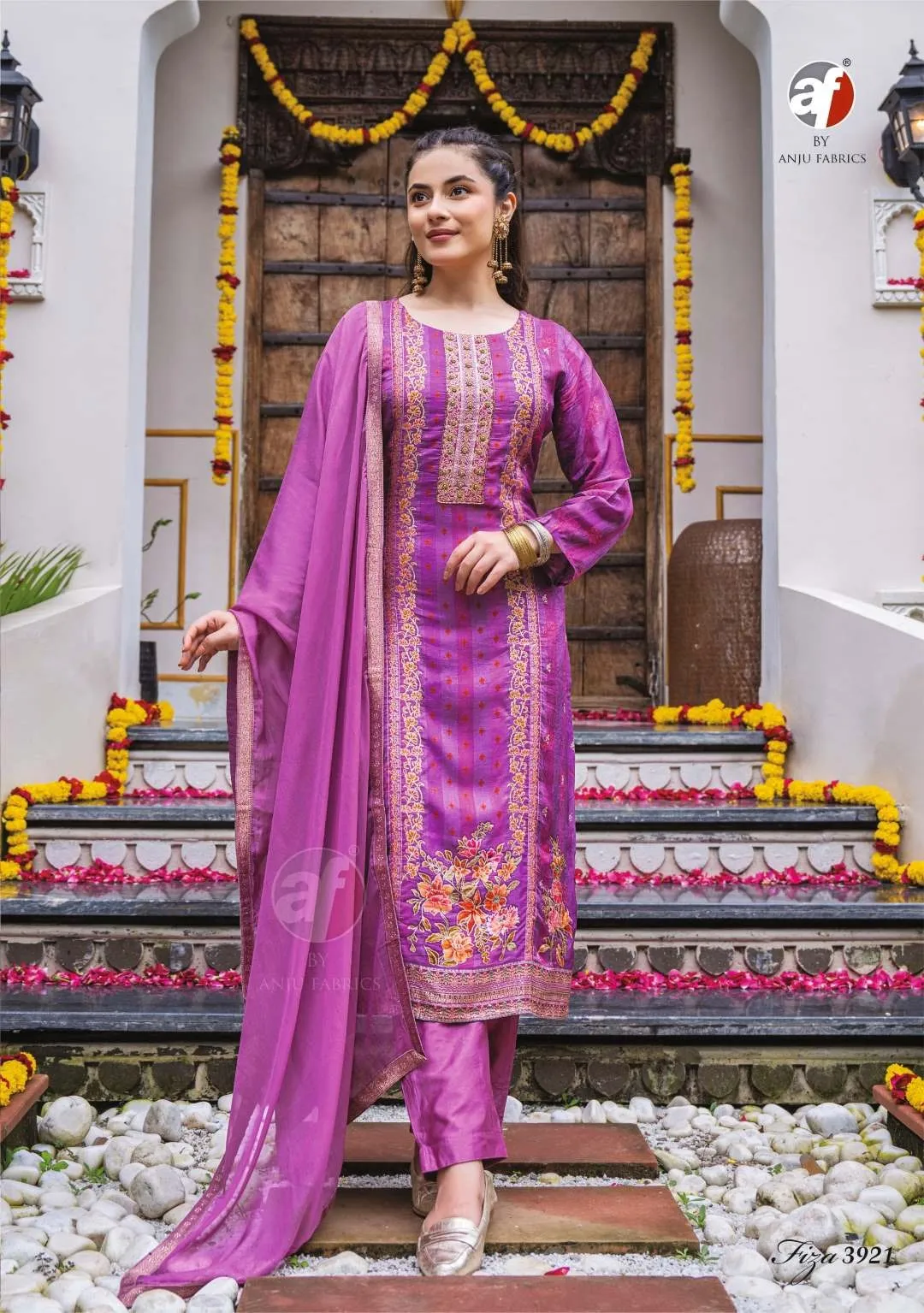 Af Fiza Vol 2 Kurti Bottom With Dupatta Collection - Image 5