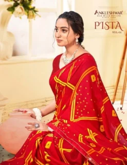 ANK Pista Vol 01 Georgette Printed Saree Wholesale