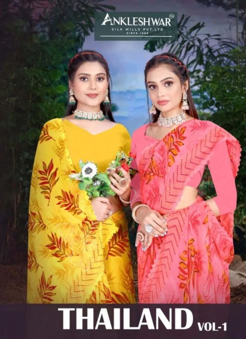 ANK Thailand Vol 01 Fancy Printed Saree Wholesale Under 500