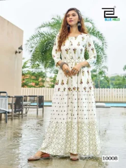 Blue Hills Bournvilla Vol 10 Rayon Fancy Long Kurti Big Size New Collection