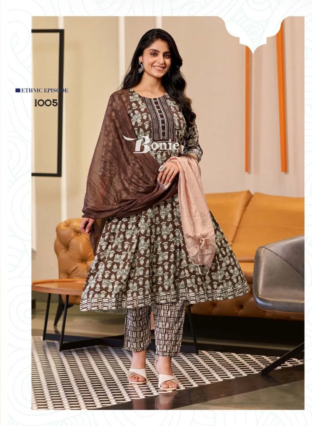 Bonie Tanvi Rayon Printed Kurti Bottom With Dupatta - Image 4