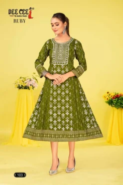 Deecee Ruby Kurti Big Size Anarkali Collection