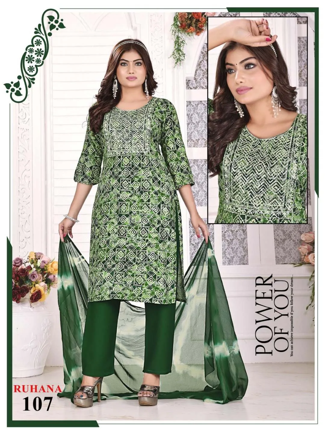 Fashion Talk Ruhana Vol 2 Kurti Bottom With Dupatta - Image 8