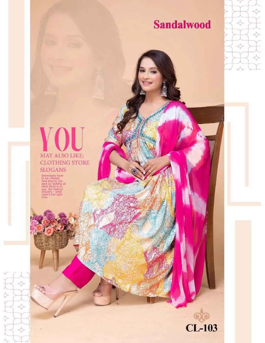 Fashion Talk Sandalwood Rayon Kurti Bottom With Dupatta - Image 10