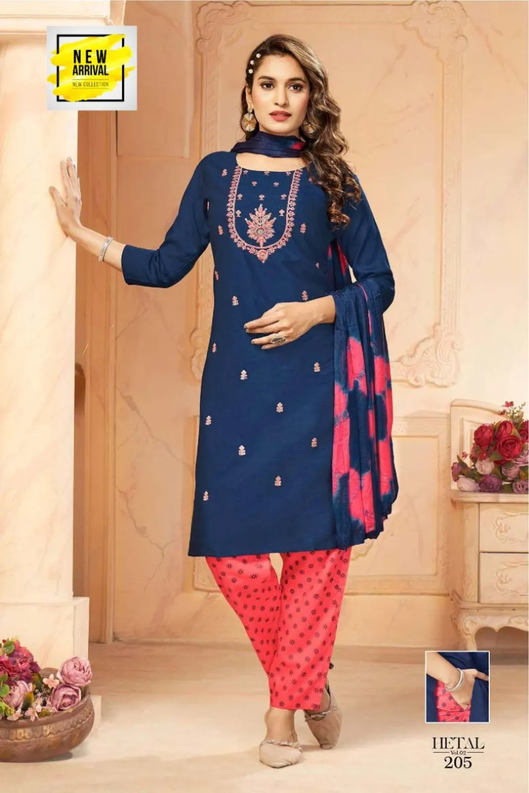 FT Hetal Kurti Pant With Dupatta Design - Image 4