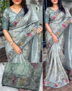 Kajol Kokila Muslin Silk Saree Online