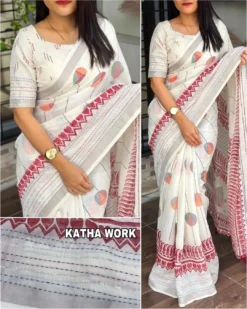 Kajol Naintara Cotton Linen Saree Wholesale