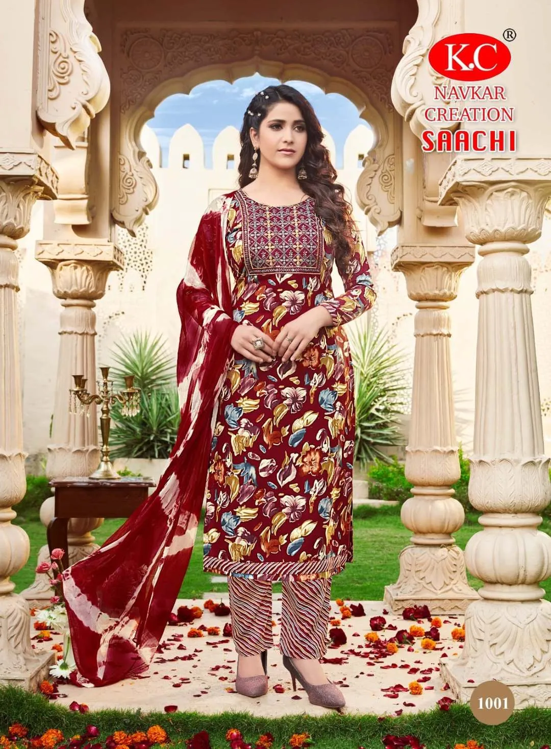 KC Saachi Kurti Pant With Dupatta New Collection - Image 10