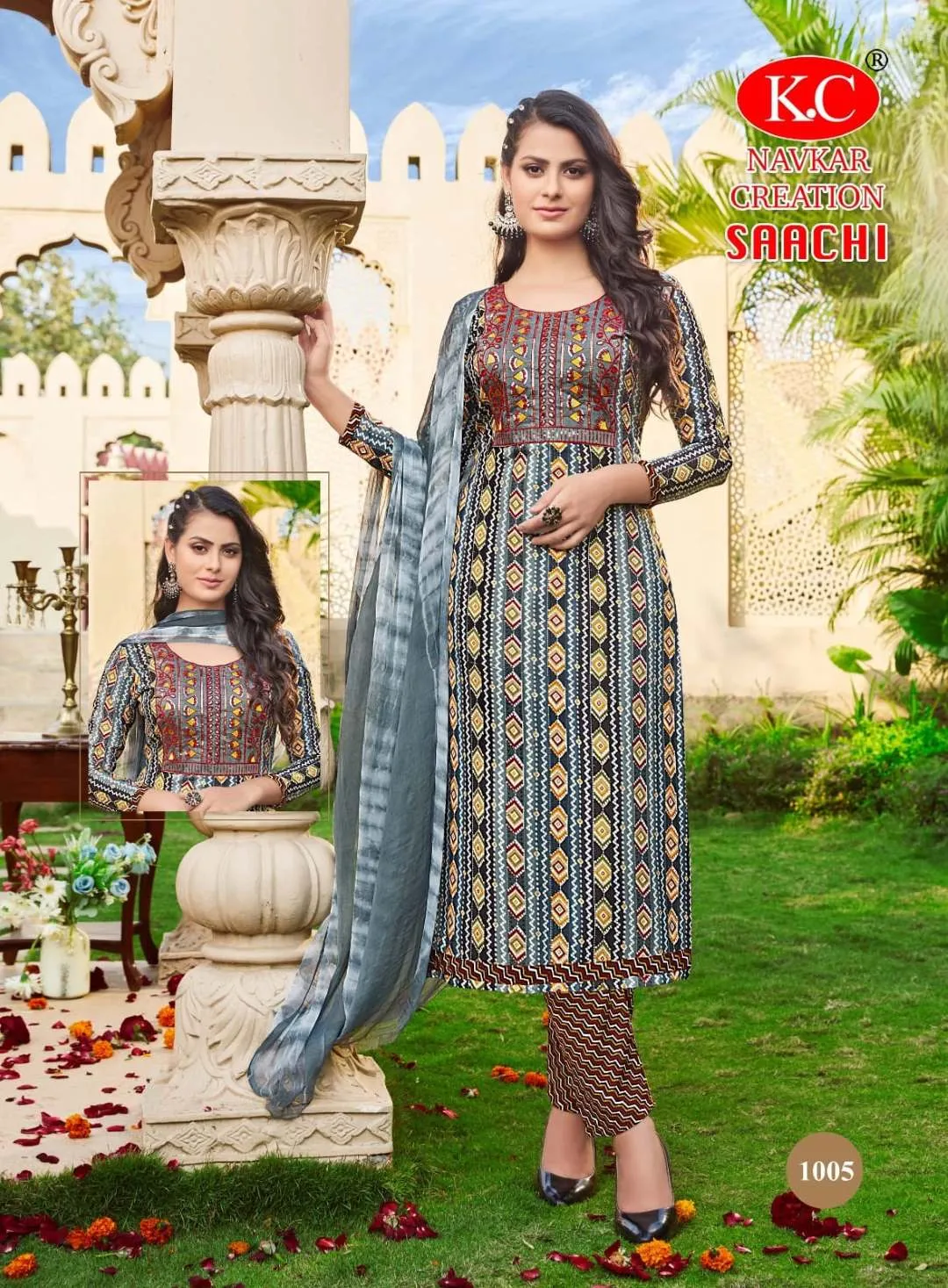 KC Saachi Kurti Pant With Dupatta New Collection - Image 2